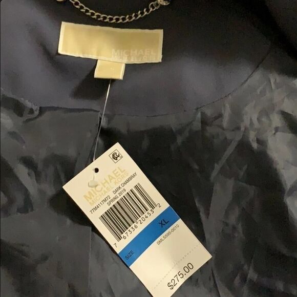 NWT MICHAEL MICHAEL KORS DARK CHAMBRAY COA… - Picture 7 of 8